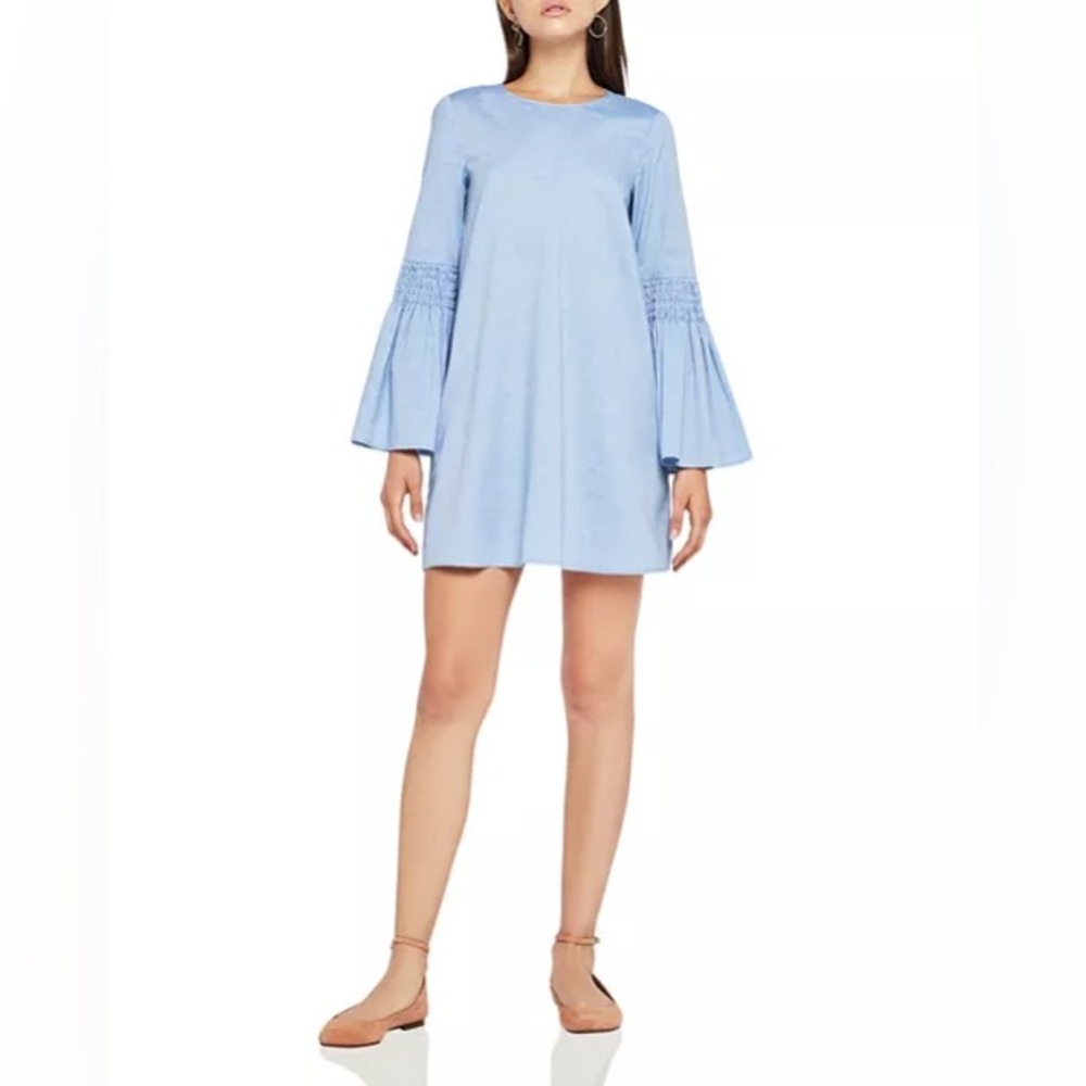 BCBGeneration Bell Sleeve Chambray A-Line Dress 🧵 0570 🔥